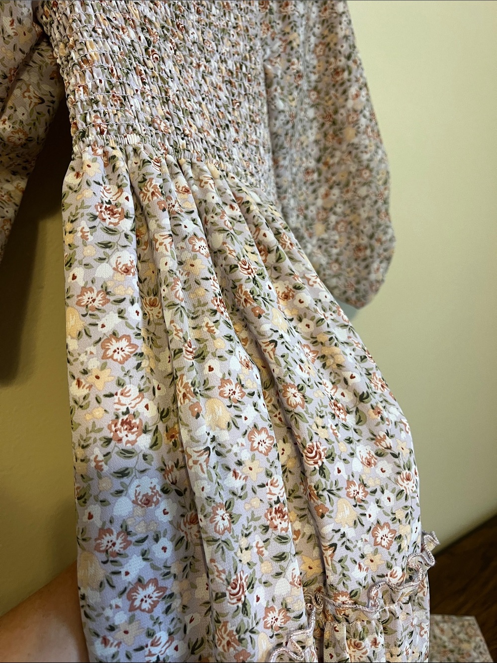 Mikarose Rose Multicolor Floral Smocked Maxi Dress - Picture 7 of 12